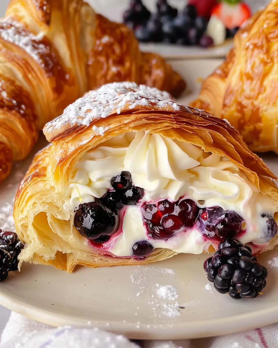 Berries and Cream Filled Croissants: An Indulgent Breakfast Delight
