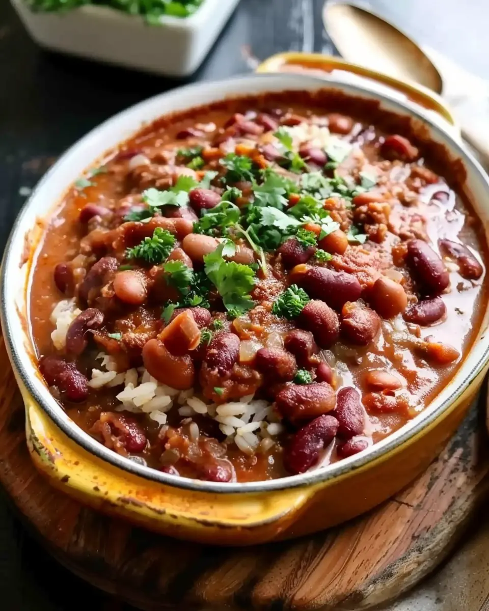 Louisiana Red Beans and Rice: A Flavorful Twist with Turkey Bacon