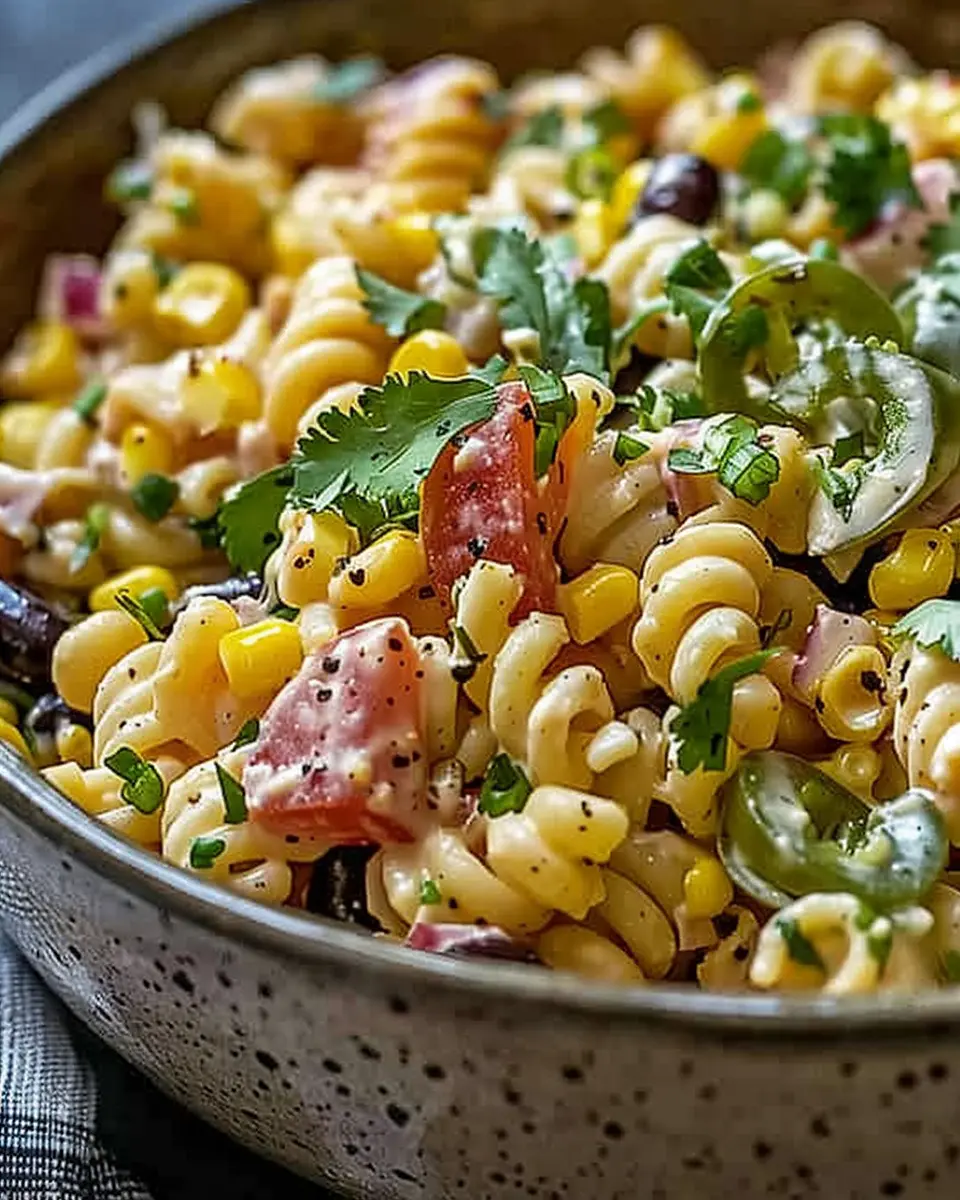 Mexican Street Corn Pasta Salad is a Must-Try Indulgent Dish