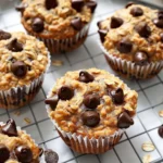 Greek Yogurt Chocolate Chip Oatmeal Muffins (gluten-free)