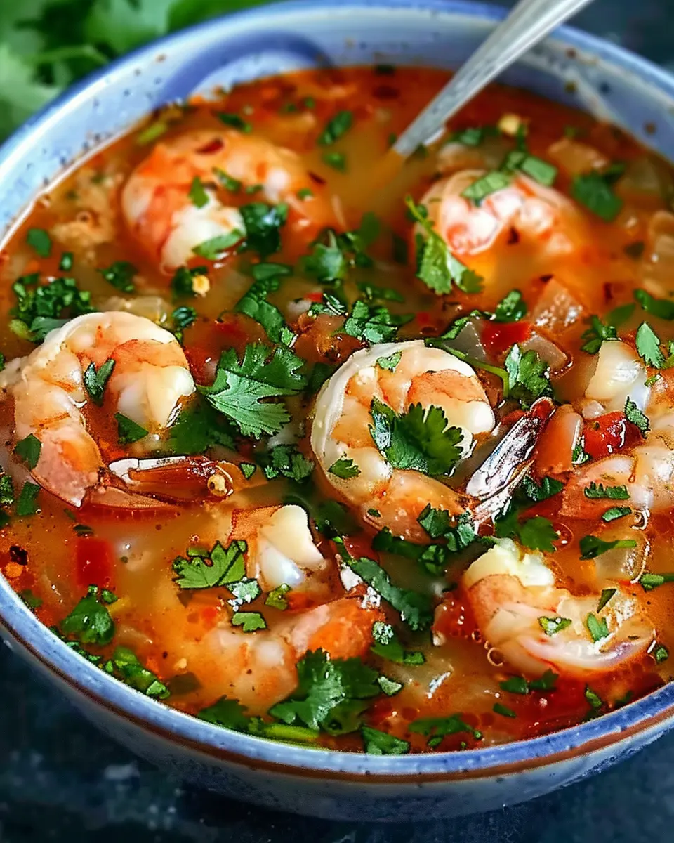 Quick and Spicy Shrimp Soup