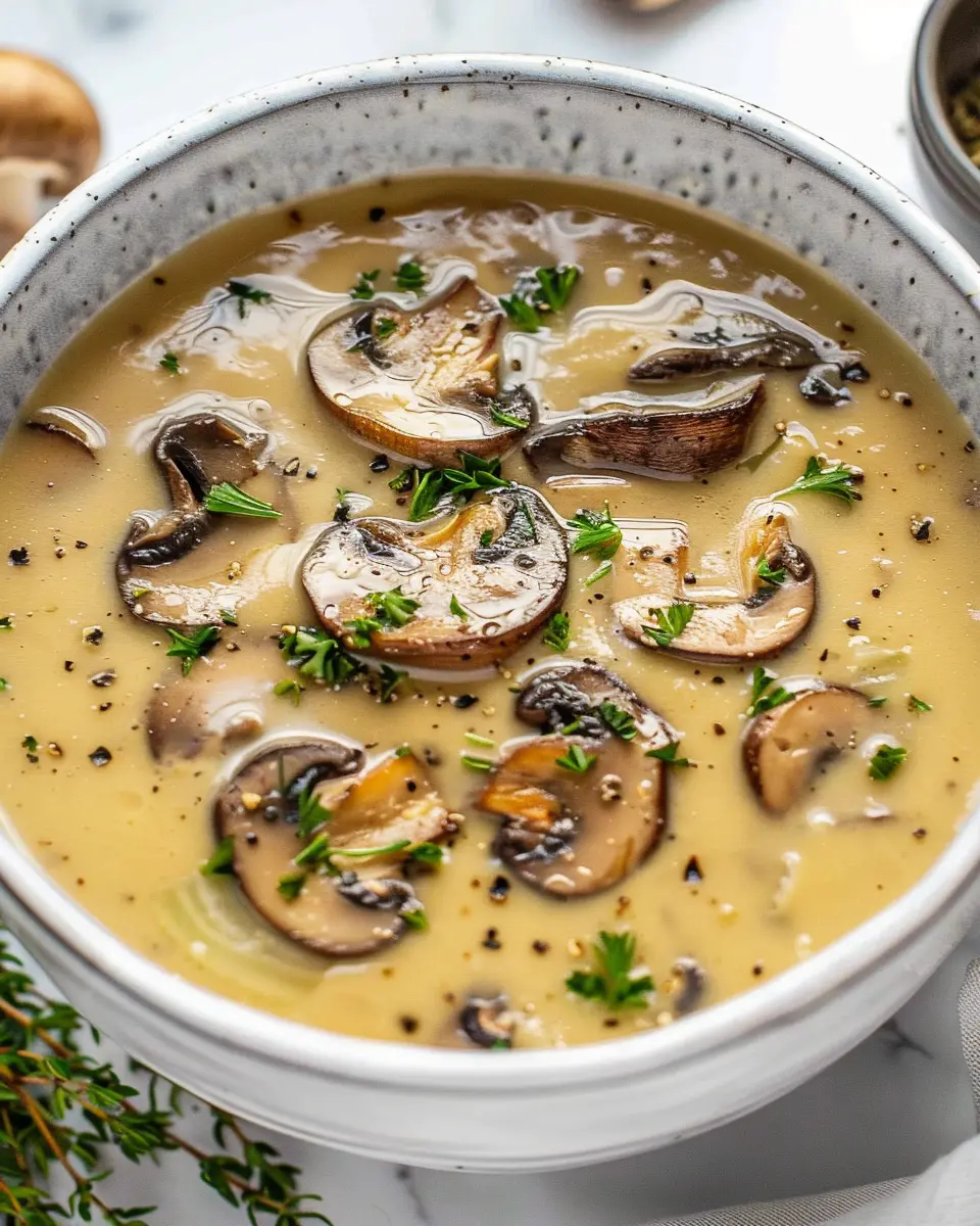 Cream of Mushroom Soup: Easy Comfort Food with Turkey Bacon