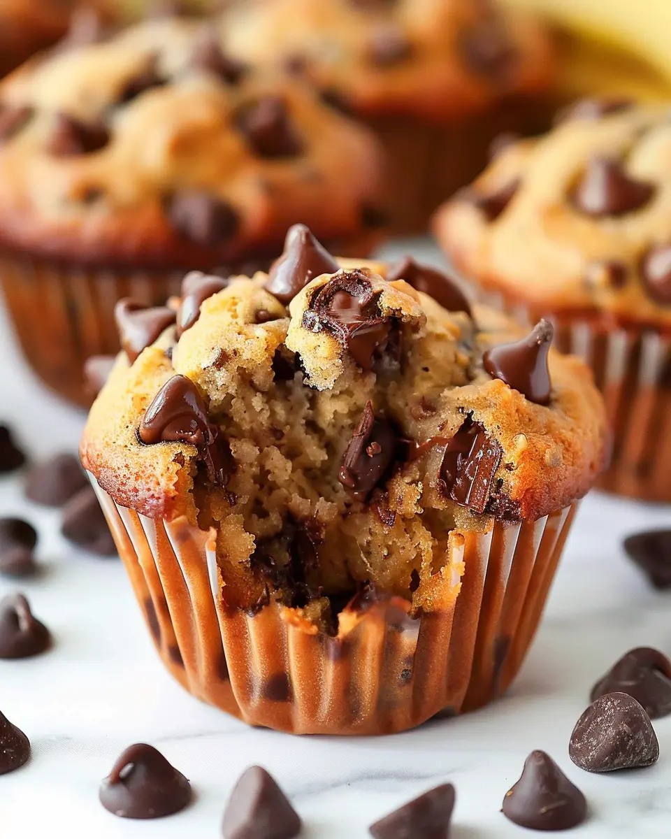 Banana Chocolate Chip Muffins (VIDEO)